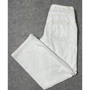 Boden White Jeans Gold Stitching 5-Pocket Size 14R